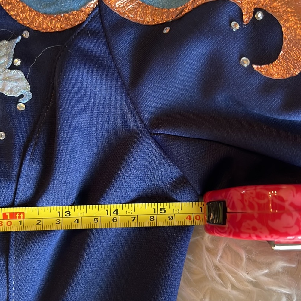 Windsong Farms custom blue copper showmanship/horsemanship shirt  pants Sz S - Picture 8 of 16